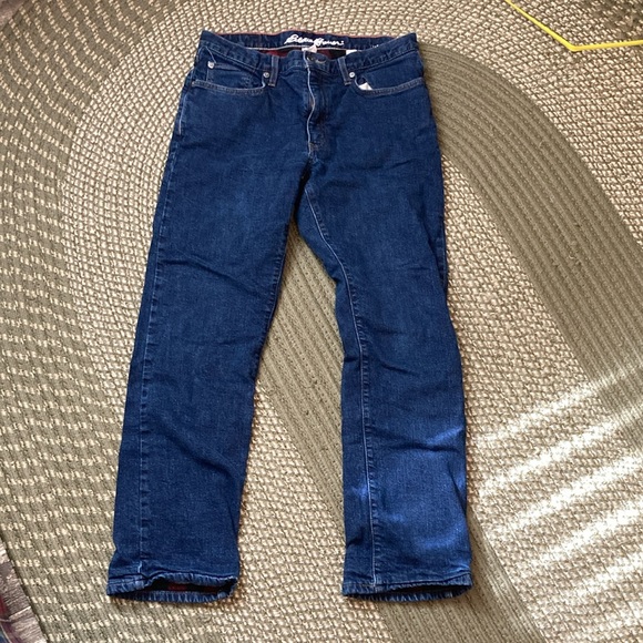 Eddie Bauer Flannel Lined Jeans Size 32x30 - Picture 3 of 15